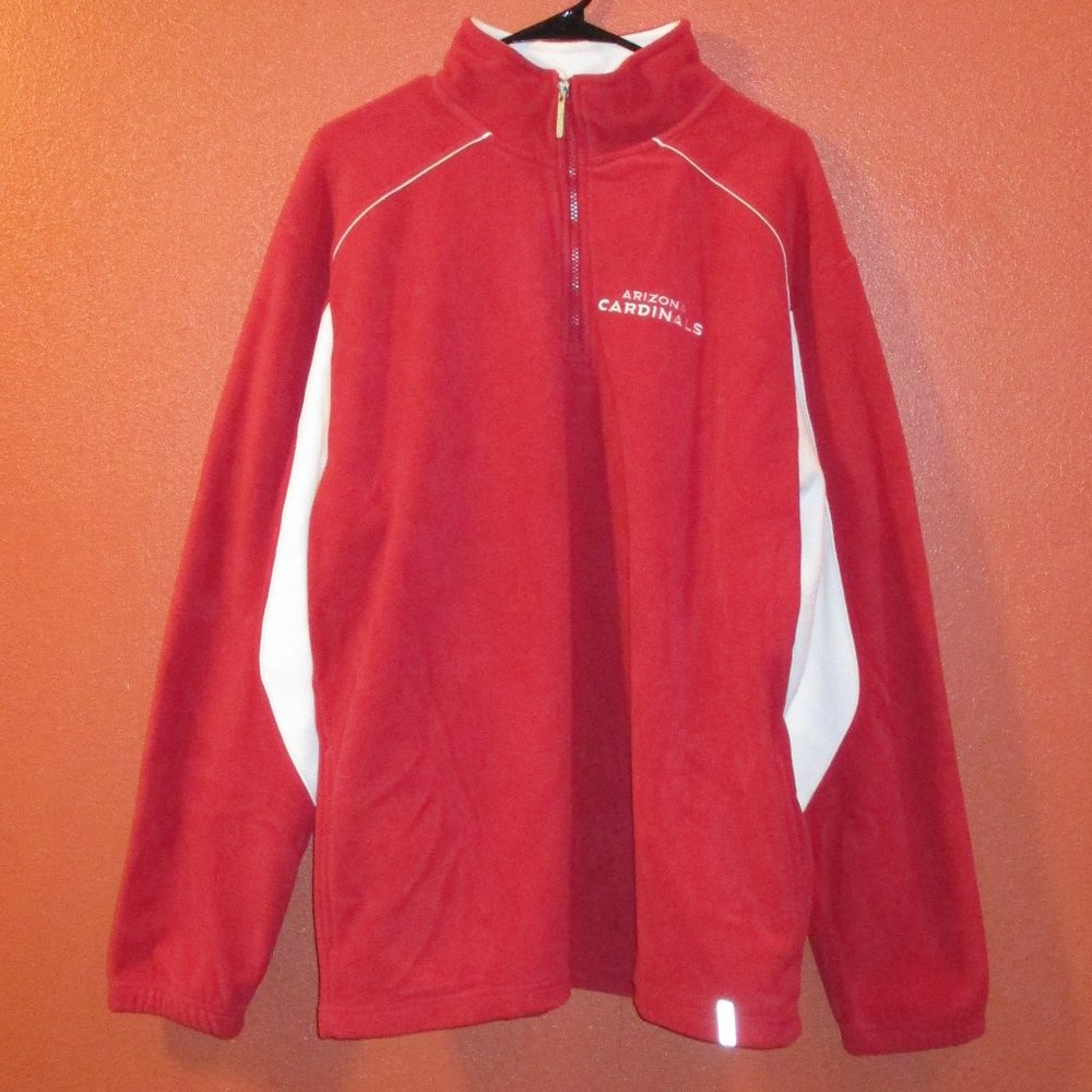 NFL Arizona Cardinals Sweatshirt NEW Reebok Men Large Red White Black Zip Front